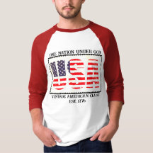 American Flagga USA Vintage Manar Jersey T-Shirt
