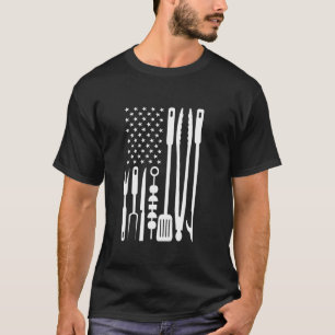 American Flagga Utensil Bbq Verktyg Griller Pitmas T Shirt