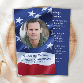 American Flagga Veteran Funeral Memorial Prayer Ca