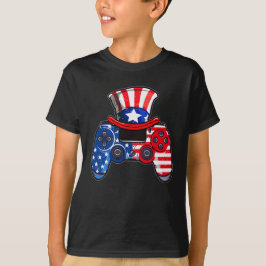 American flagga Video Game 4 juli T Shirt