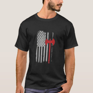American Flagga Viking Ax T Shirt