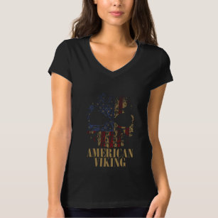 American Flagga Viking Warrior Norse Mythology Gif T Shirt