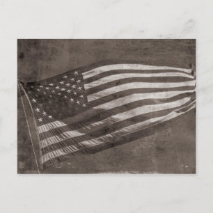 American Flagga Vintage Vykort