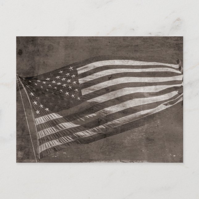 American Flagga Vintage Vykort (Framsida)
