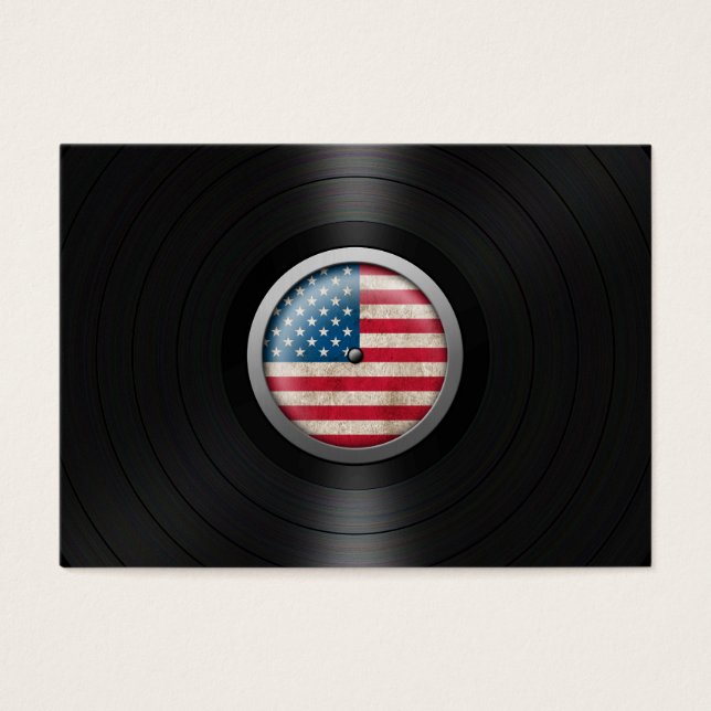 American Flagga Vinyl Record Album Graphic Visitkort (Framsidan)