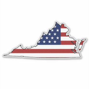 American Flagga Virginia Klistermärken