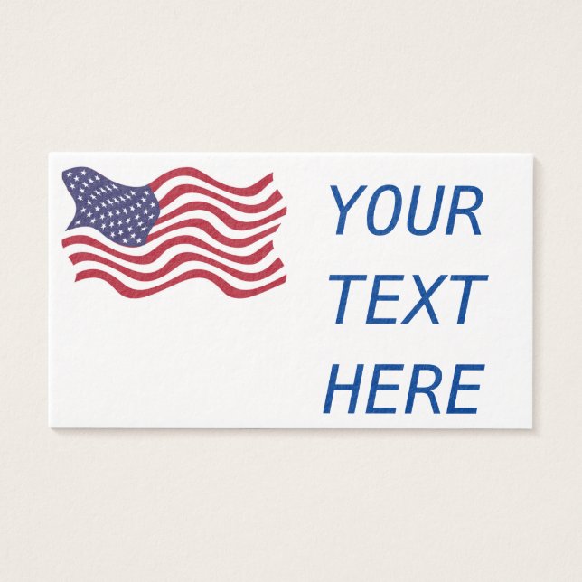 AMERICAN FLAGGA VISITKORT (Framsidan)