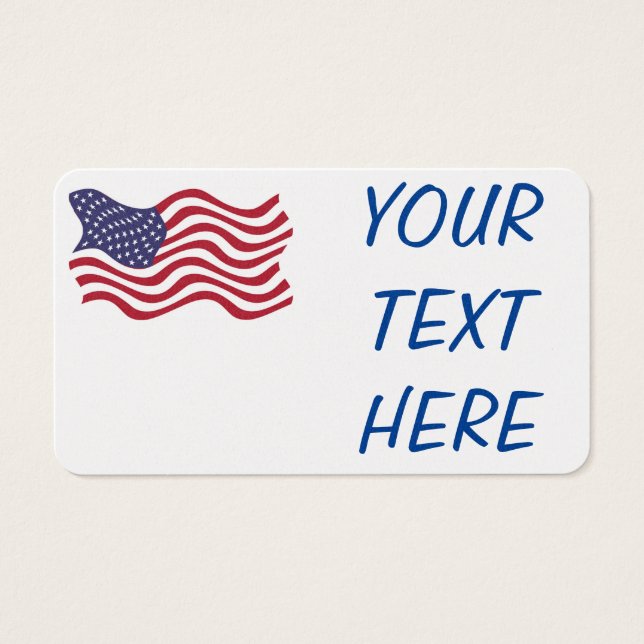 AMERICAN FLAGGA VISITKORT (Framsidan)