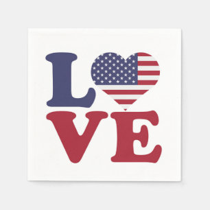 American Flagga-vykort Pappersservett