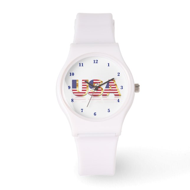 American Flagga Watch Patriotic Armbandsur (Framsida)