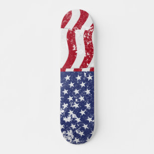American Flagga Wave - Distress #2 Mini Skateboard Bräda 18,7 Cm