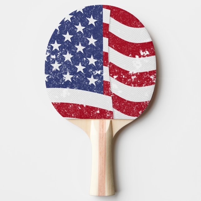 American Flagga Wave - Distress Pingisracket (Framsidan)