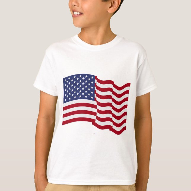 American Flagga Wave T Shirt (Framsida)