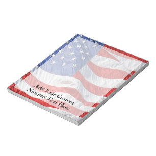 American Flagga, Waving in Vind Anteckningsblock