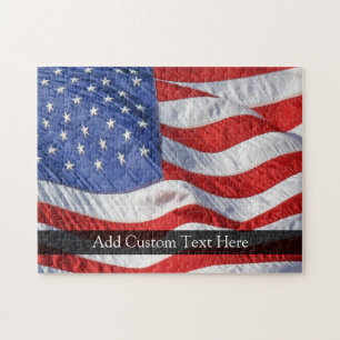 American Flagga, Waving in Vind Pussel