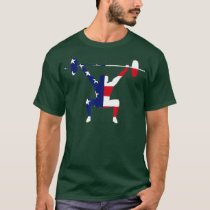 American Flagga Weightlift Bodybuilding Jersey T Shirt