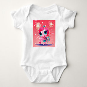 American Flagga with Flamingo Tecknad-69217 T Shirt