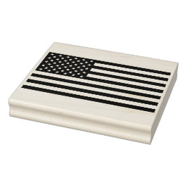 American Flagga Wood Art Frimärke Stämpel