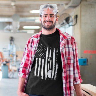 American Flagga Woodworking Carpenter Carpentry Gi T Shirt