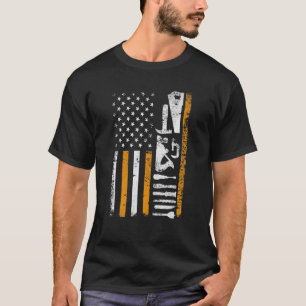American Flagga Woodworking Gifts Carpenter Wood W T Shirt