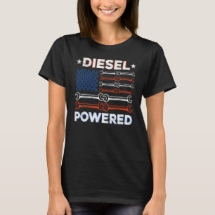 American Flagga Wrench Diesel Powed T Shirt