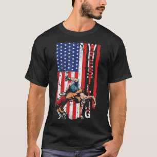 American Flagga Wrestling T Shirt