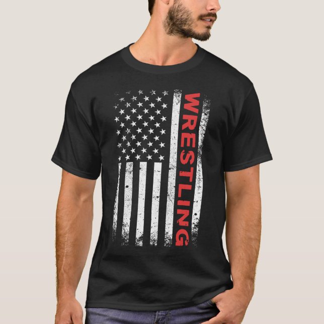 American Flagga Wrestling T Shirt (Framsida)