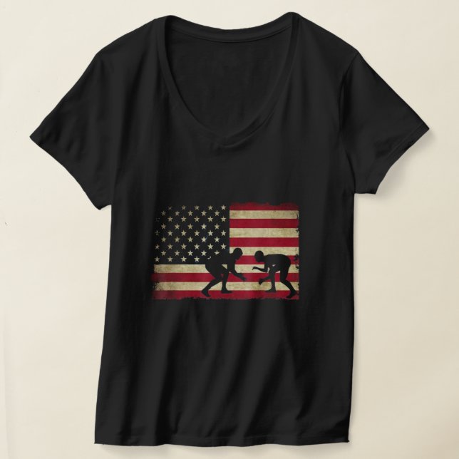 American Flagga Wrestling T Shirt (Laydown)