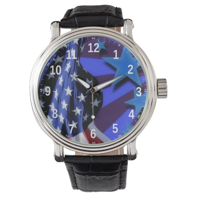 American Flagga Wrist Watch Armbandsur (Framsida)