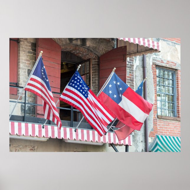 American Flaggor Line The Street Poster (Framsidan)