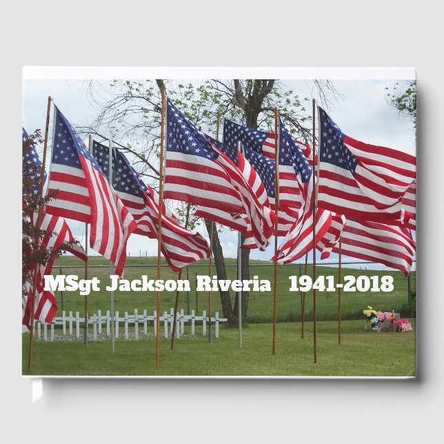 American Flaggor och Kor Military Memorial Gästböcker (Framsida)