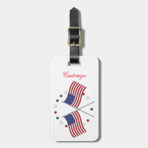 American Flaggor Thunder_Cove Patriotic 4:e juli Bagagebricka