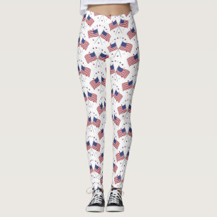 American Flaggor Thunder_Cove Patriotic 4:e juli Leggings