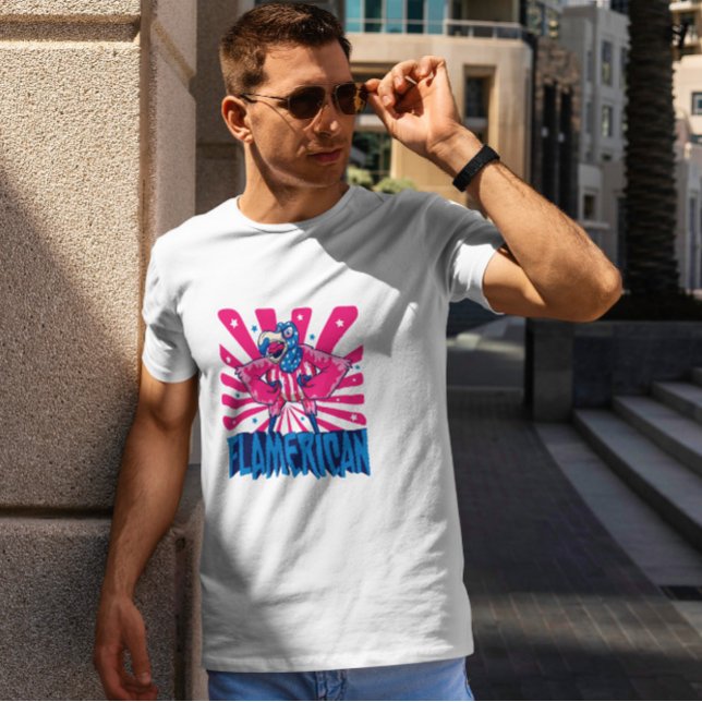 American Flamingo Tecknad T Shirt (Skapare uppladdad)