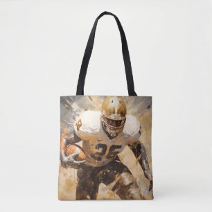 American Football Action Sport Painting Abstrakt Tygkasse