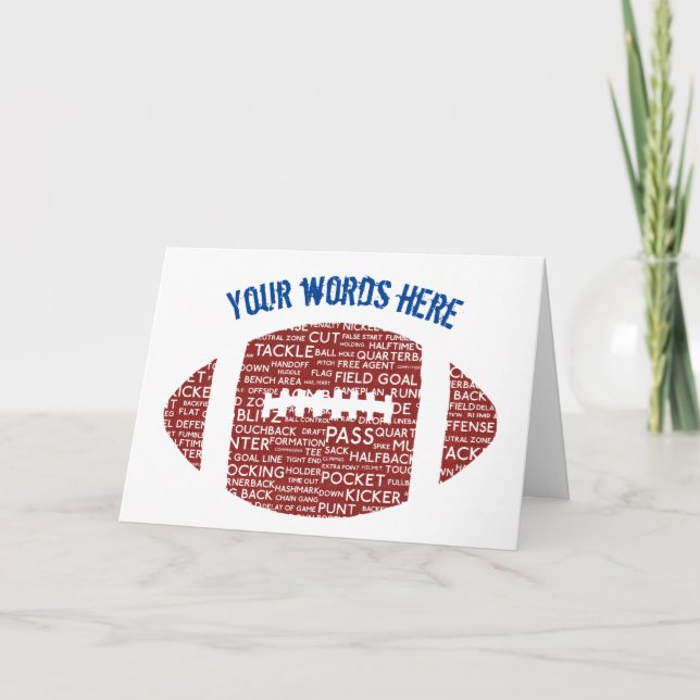 American Football Anpassade Card Kort (Framsida)
