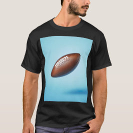 American football ball suspended in the air t shirt