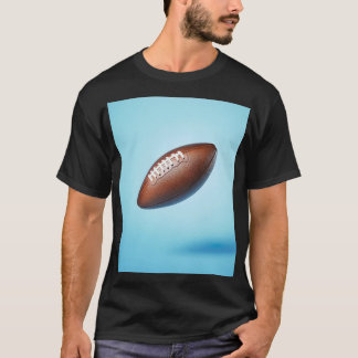 American football ball suspended in the air t shirt