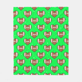 American Football Ball Texture In Heart Shape  Fleecefilt