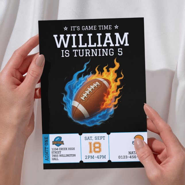 American Football Birthday Idrottsman Birthday Inbjudningar (Skapare uppladdad)
