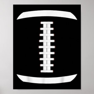 American Football Boll Costume Snöre Up Thanksgive Poster