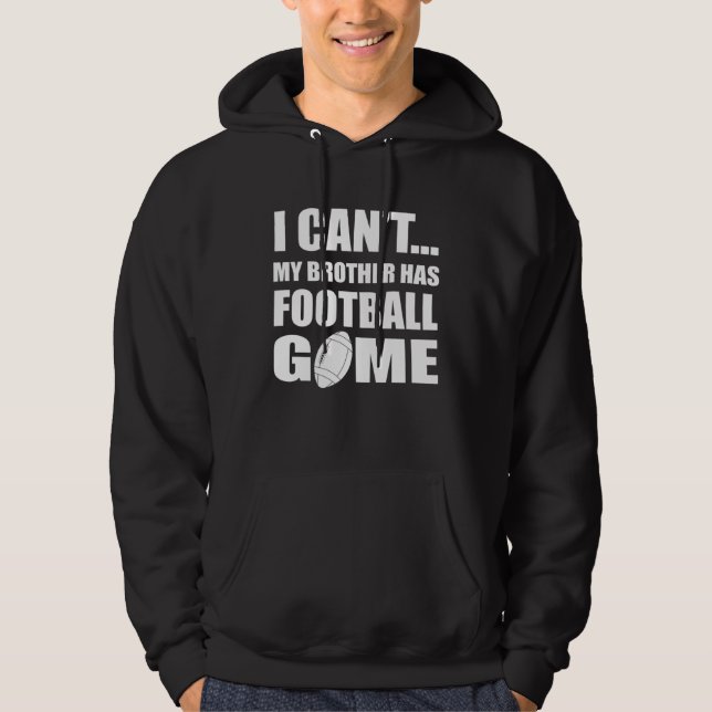 American Football Brother Player Footballer Footba Hoodie (Framsida)