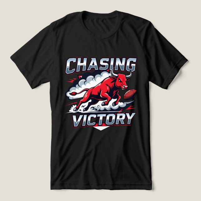 American Football Chasing Victory T Shirt (Design Framsida)