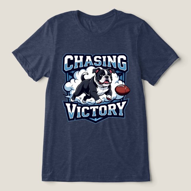 American Football Chasing Victory T Shirt (Design Framsida)