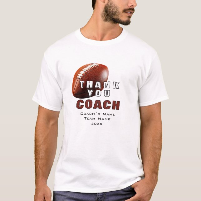 American Football Coach Keepsaké Tack T Shirt (Framsida)