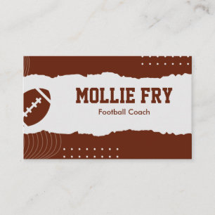 American Football Coach Visitkort