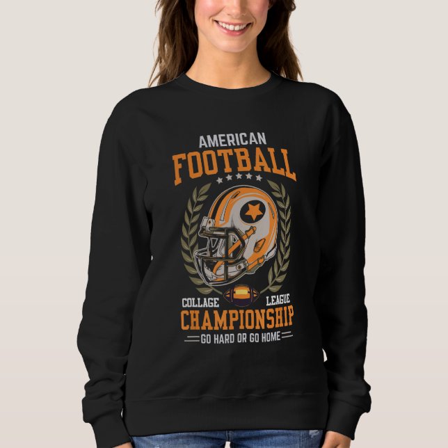 American Football College League Championship Go H T Shirt (Framsida)