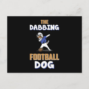 American Football Dabbing Hund Game Funny Gift Ide Vykort