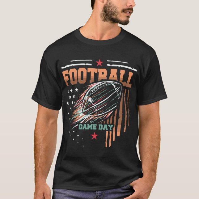 American Football Emblem – Footballer Leaque   T Shirt (Framsida)