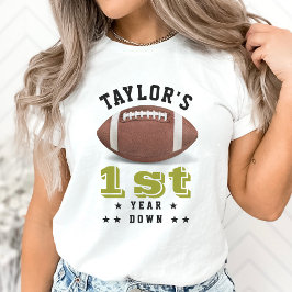 American Football Fält 1:a födelsedag Party föräld T Shirt